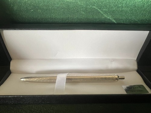 Stift Kugel Silber Fest 925 Guilloche Schnappverschluss Schreibt Vintage 1 - Bild 10 von 10