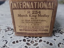 INTERNATIONAL PLAYER PIANO ROLL R254 MARCH KING MEDLEY NO.2 by J.P. SOUSA