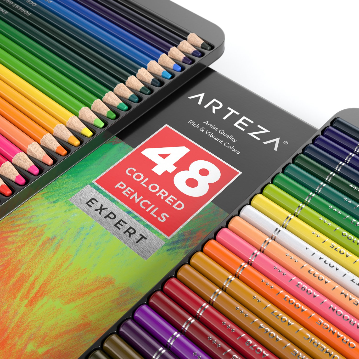 Arteza Artz8071 Colored Pencil Set 48 Count For Sale Online Ebay Blend & layer like a pro: arteza artz8071 colored pencil set 48 count