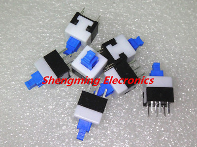 20PCS 8x8mm Push Tactile Power Micro Switch Self lock 6Pin Latching ...
