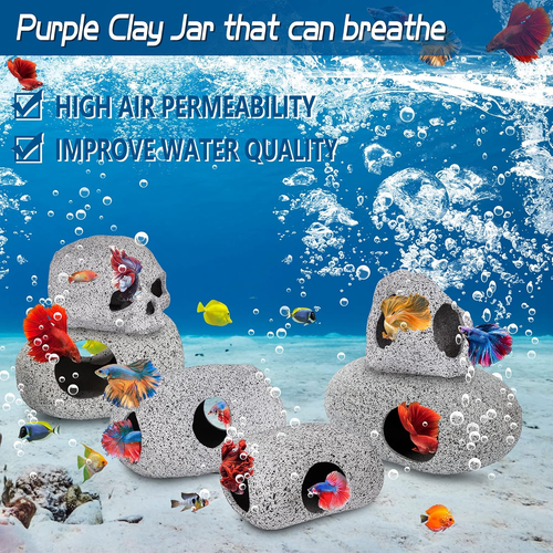 Aquarium Decorations Cave Fish Tank Accessories Rock Decor for Shrimp Cichlid Hi - Picture 6 of 12