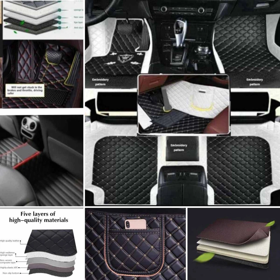 For Dodge Car Floor Mats Carpets Waterproof Custom Auto Pu Leather Liners Rugs - Imagem 4 de 4
