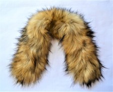 BOGNER KUNSTFELL FELL KRAGEN KAPUZENFELL für JACKE BRAUN 8 KNOPF UVP 129 € NEU