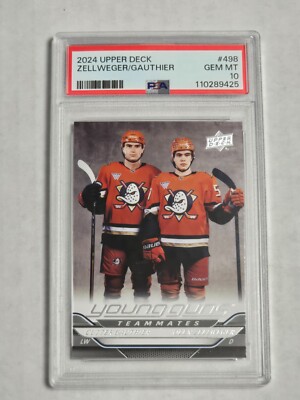 PSA 10 Cutter Gauthier/Olen Zellweger 2024-25 UD S2 Young Guns