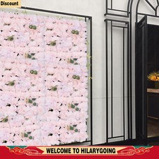 6PCS DIY Fashion Artificial Rose Flower Wall Panel Wedding Backdrop Decoration