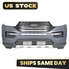 Front Bumper Cover Grill Assembly Kit With Fog Light For 2020-2023 Ford Explorer