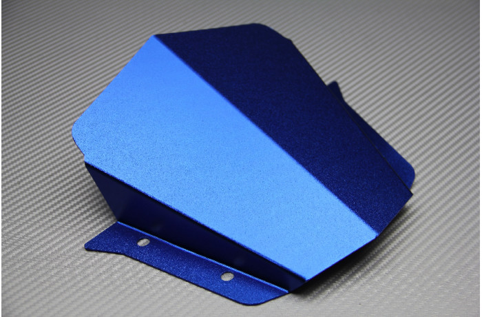 Bulle bleue en aluminium pour Yamaha MT-09 saute-vent premium finition brossée