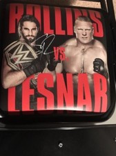 WWF WWE Battleground 2015 Signed Ringside Chair Seth Rollins Indianapolis