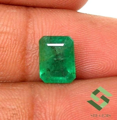 9.2x7x4.25 mm Natural Emerald Octagon Cut 2.03 CTS Faceted Zambia Loose Gemstone - Picture 4 of 10