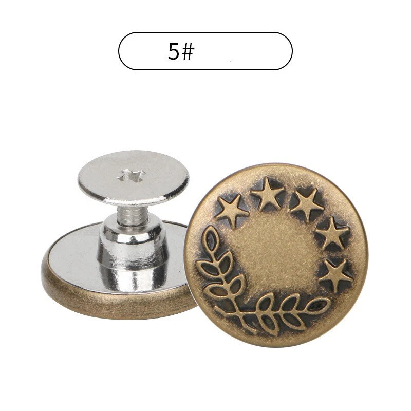 Brass Replacement Buttons Hammer On For Repair Waist Buttons Stud Denim Jeans - Image 3 of 4