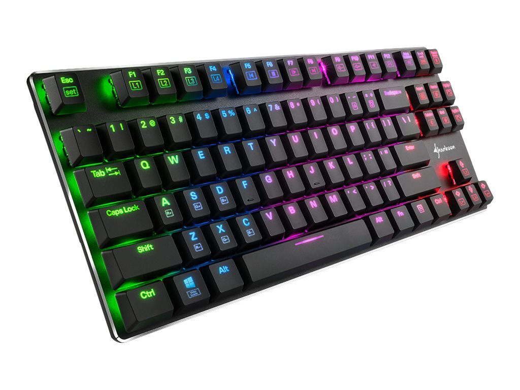 Sharkoon PureWriter TKL RGB Keyboard backlit USB German key 4044951021499