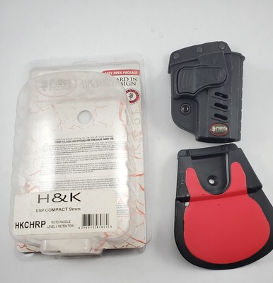 Fobus H&K USP Compact 9mm Level 2 Retention Holster OWB Paddle Right Hand Kydex