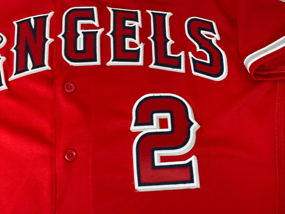 Majestic Flex Base Authentic Anaheim Angels # 2 Simmons Red Jersey