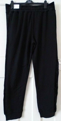 Next Downtime Black Velour Joggers XS 