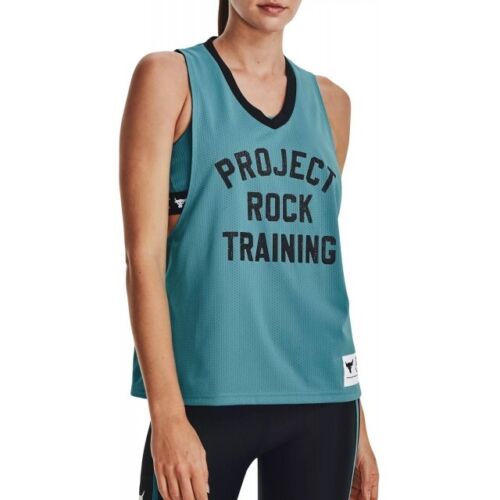 UNDER ARMOUR Tank Women's Size S Project Rock Penny Mesh Reversible Glacier Blue