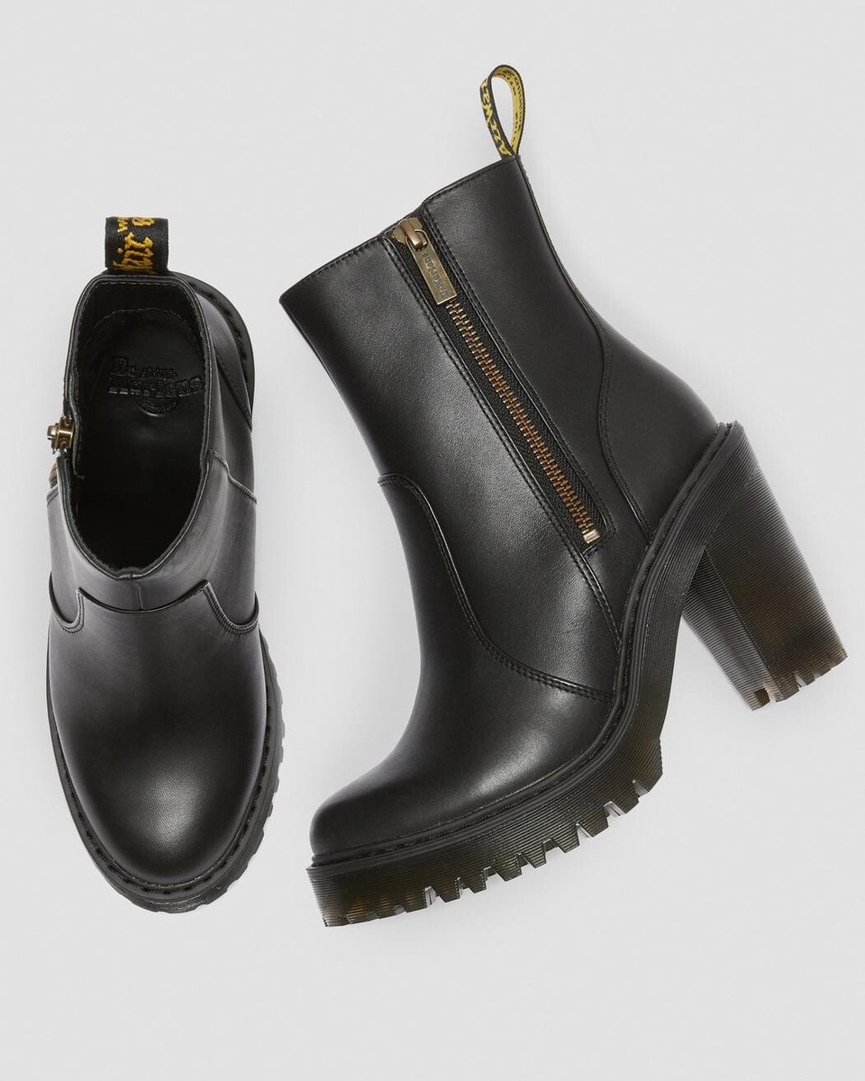 Dr. Martens Women's Magdalena II Platform Quad Heeled Boots Black
