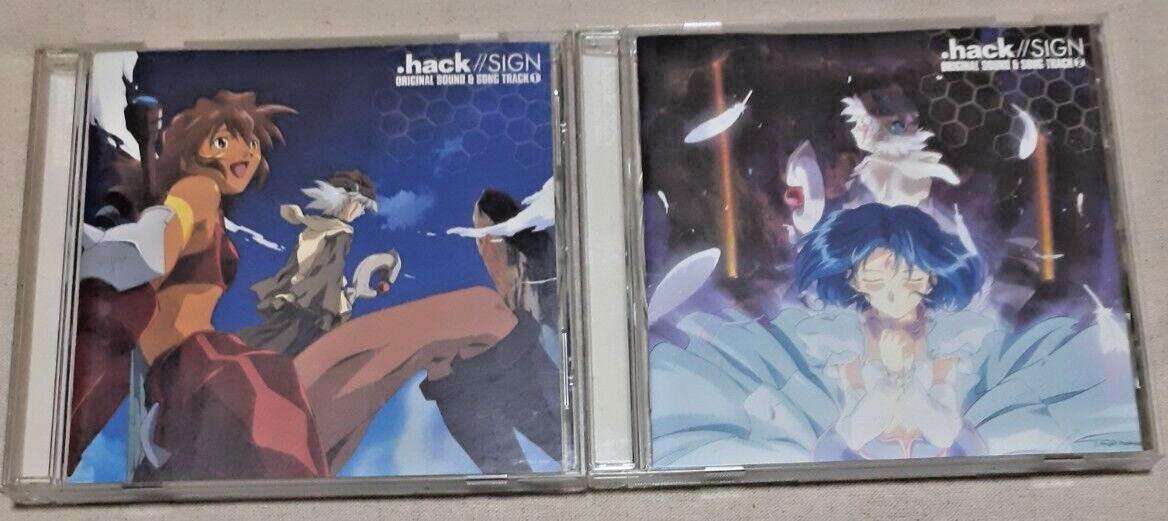 2 CD .hack SIGN OST 1 & 2 SET Original Soundtrack Music Anime Lot