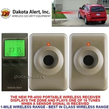DAKOTA ALERT MTPR-4000 WIRELESS MOTION DETECTOR SECURITY ALARM - 2 SENSORS