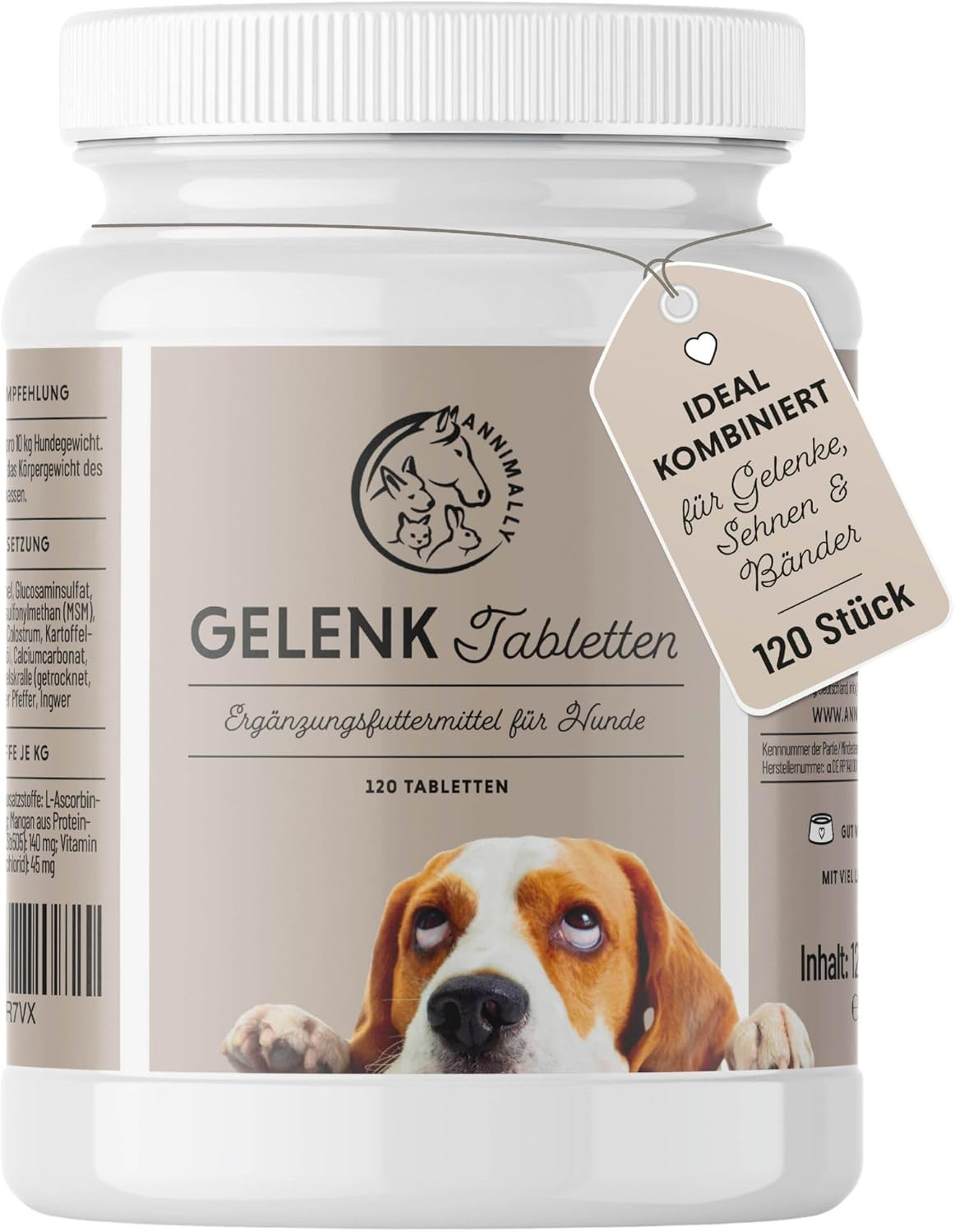 Gelenktabletten Für Hunde Mit MSM, Grünlippmuschel, Teufelskralle, Glucosamin &