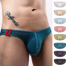 4pack Men G-String Thong Bulge Pouch Panties Mesh Bikini T-back Underwear Briefs