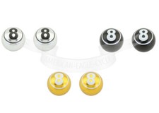Lowrider Lucky Eight Mini Valve Caps For Shraderamerican Valves Universal Use.