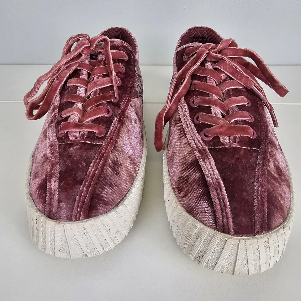 Zapatillas deportivas Tretorn para mujer de terciopelo aplastado con plataforma baja talla 6,5 púrpura rosa Foto 2 de 4