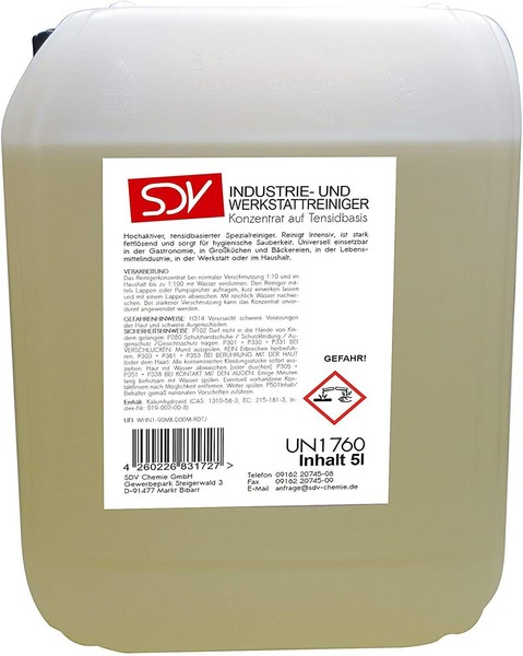 Werkstattreiniger Konzentrat – 5 Liter Kanister FüR Kfz & Industrie Sdv Chemie-image