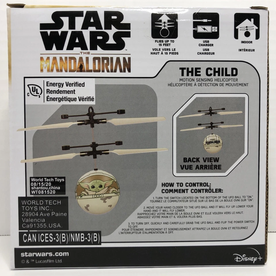 Star Wars The Mandalorian Baby Yoda Motion Sensing Helicopter - Image 4 of 4