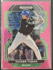 2022 Panini Prizm Draft Picks Neon Pink Velocity Prizm Tucker Toman #PDP77