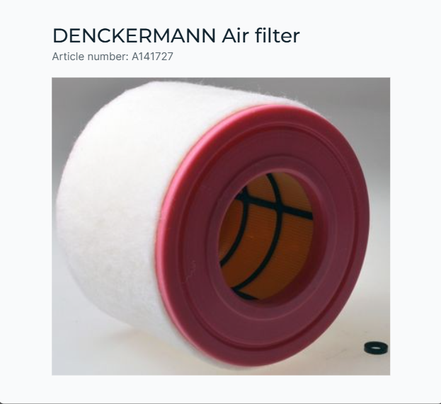 DENCKERMANN A141727 Air filter for AUDI A8, A7, A6