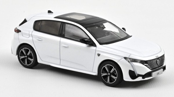 Norev 1/43 Peugeot 308 Gt 2021 Weiss Modellbau Statisches Modell Diecast-image