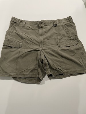 Wrangler Auth Issue Men's Cargo Shorts Olive Stretch Tall Boy
