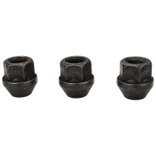 24 Radmutter Mutter 1/2 UNF offen SCHWARZ SW19 Kegel-Bund 60° Alu Stahl Felgen