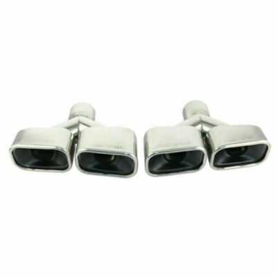 Pair 2.5'' AMG Square Dual Exhaust Tips For Mercedes-Benz C-Class