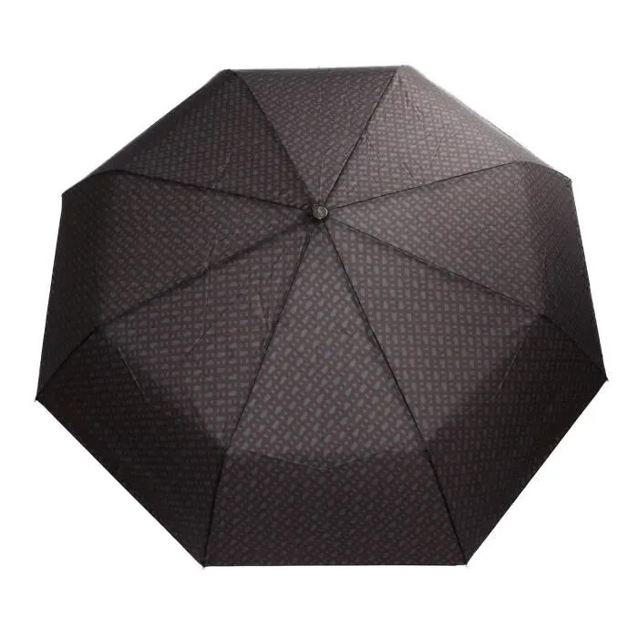 NUEVO - Paraguas de Bolsillo Unisex Hugo Boss Monograma Negro/Gris - PVP £70