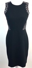 Ann Taylor 8 Black Gold Gray Metallic Animal Print Sleeveless Sheath Dress NWT
