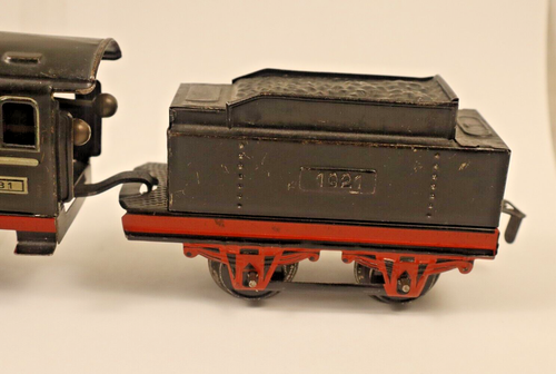 Vintage WWII Ära Uhrwerk Spur O US-Zone Germany #40281 Lokomotive mit Tender - Bild 3 von 16