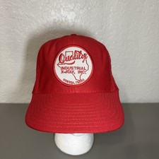 Vintage Qualitey Industrial X-Ray Inc. Odessa Texas Red Trucker Hat Made In USA