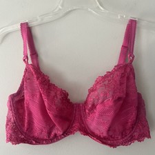 Wacoal Embrace Lace Bra 65191 Pink Lace Unlined Underwire Sz 38D