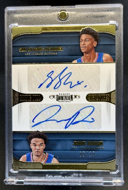 2018-19 Dominion Shai Gilgeous-Alexander Jerome Robinson Rookie Gold Auto #/10