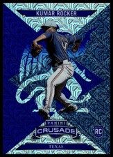 2025 Panini Crusade #31 Kumar Rocker Crusade Blue Cracked Ice