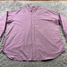 Ralph Lauren Shirt Mens 4XB Red Pink Stretch Oxford Long Sleeve flesh pony