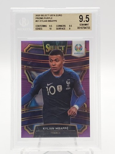 KYLIAN MBAPPE 2020-21 SELECT UEFA EURO PURPLE PRIZM /79 #51 FRANCE BGS 9.5 Q1969