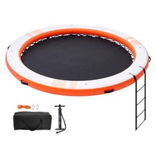 VEVOR Plate-forme quai flottant gonflable ø2,43 m avec piscine en maille ø1,52 m