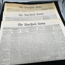 The New York Times July 6,7,8, 1876 complete reprint Gen. Custer massacre & more