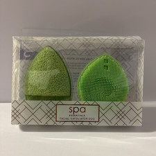 Spa Essentials Silicone Facial Exfoliator Duo...