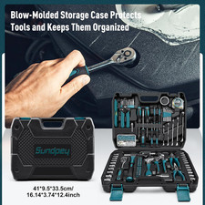 281 Pcs Home Tool Kit Portable Complete General Hand Tool Set Blue - Image 5