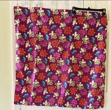 Disney Parks Mickey Floral Square Scarf Purple NWOT 35  x 35  