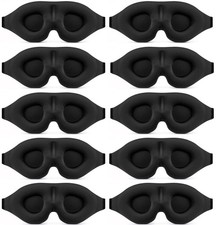 10 Pack Sleep Mask Blackout 3D Sleeping Mask Super Lightweight Soft Mask for ...