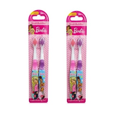 New Mattel Barbie Brush Buddies Toothbrushes Set (4 Total)
